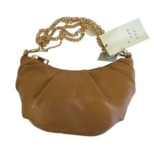 a new day Caramel Shoulder Bag with Gold Chain
